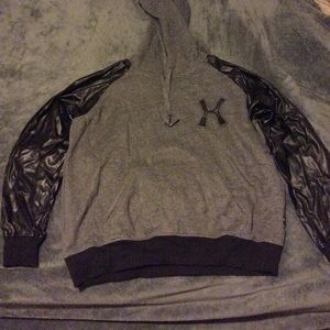 Hudson Sweatshirt leather sleeves 2xl